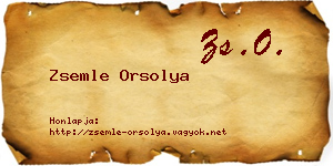 Zsemle Orsolya névjegykártya
